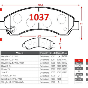Pastillas Trasera Y Delantera Cerámica Great Wall Haval H3