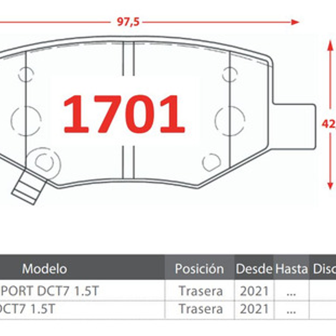 Pastillas De Frenos Traseras Geely Coolray 2021 En Adelante 3
