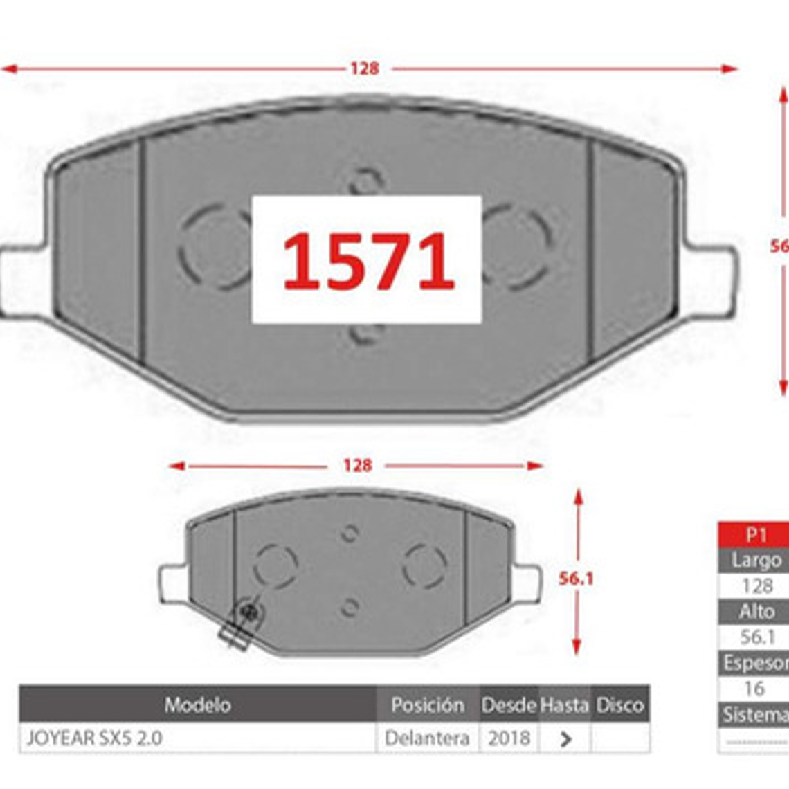 Pastillas De Frenos Delanteras Geely Coolray 2021 + 3