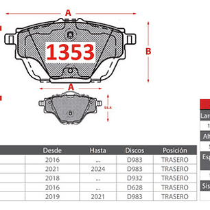 Pastillas De Freno Traseras Gtx - Peugeot 3008 Año 2016 +