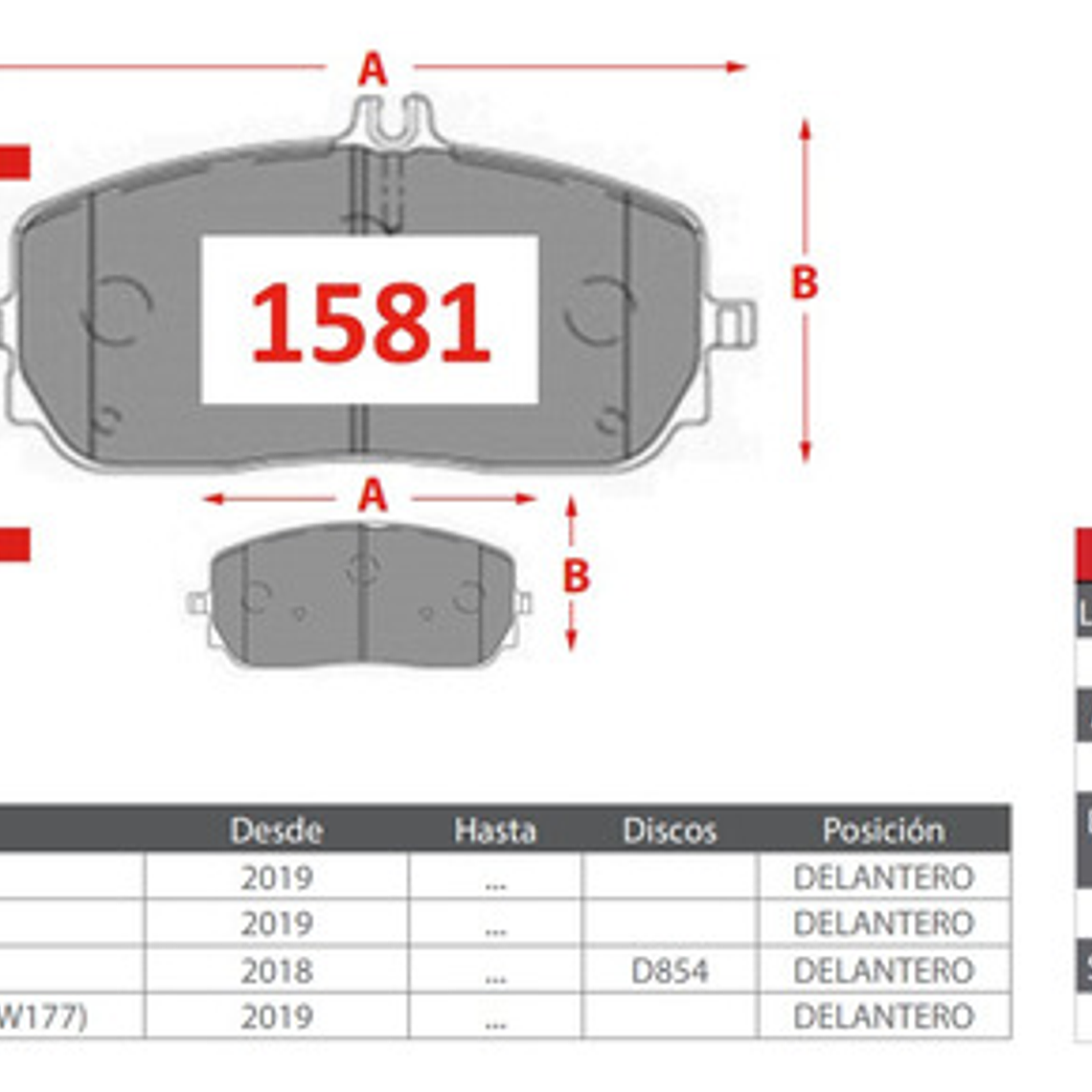 Pastillas Freno Delanteras Cerámicas Mercedes A250 W177 2
