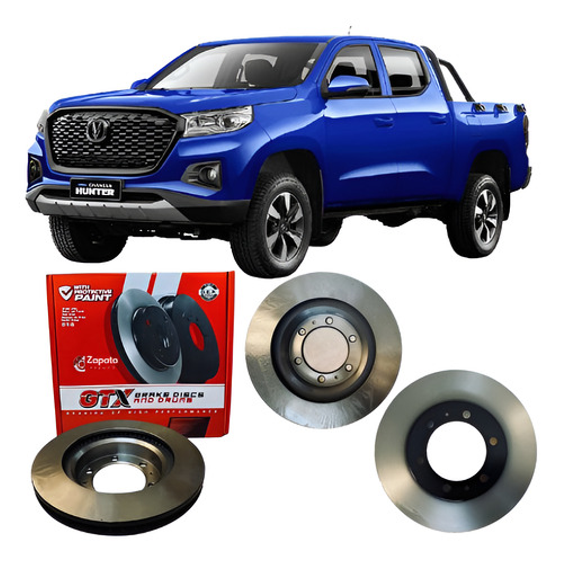 Discos Freno Delanteros (par) Gtx Para Changan Hunter 1
