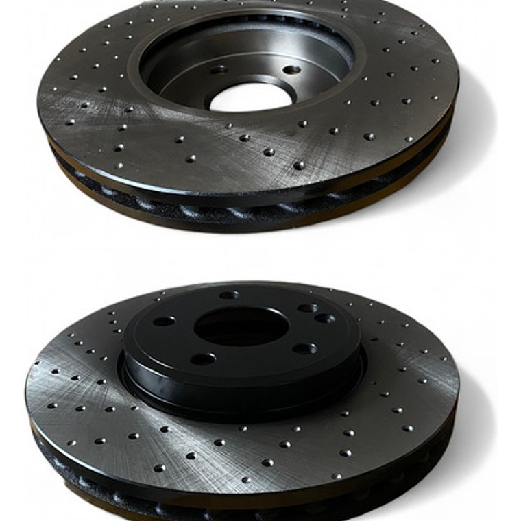 Discos Freno Delanteros Perforados + Pastillas Mazda 6 2014+ 1