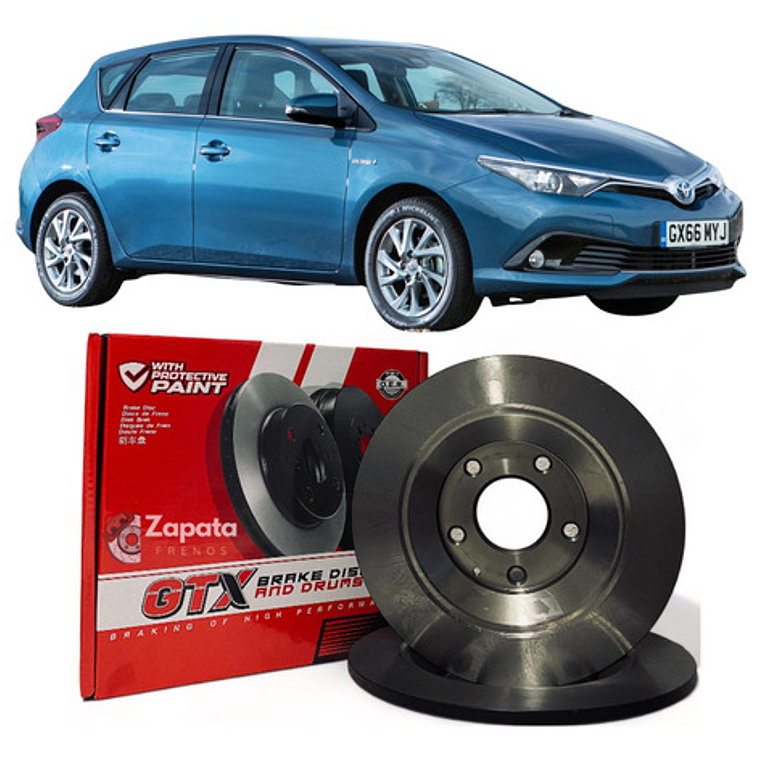 Discos Freno Traseros Gtx Para Toyota Auris 2013 + 1