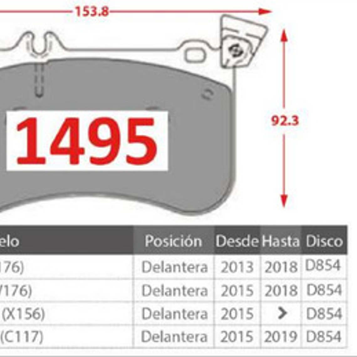 Pastillas Freno Delanteras Para Mercedes Benz A45 Año 2012+ 3