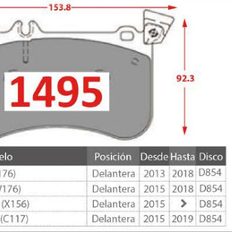 Pastillas Freno Delanteras Para Mercedes Benz A45 Año 2012+ 3
