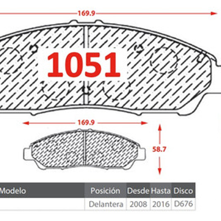 Pastillas De Freno Delanteras Gtx Honda Pilot 2008-2016 3