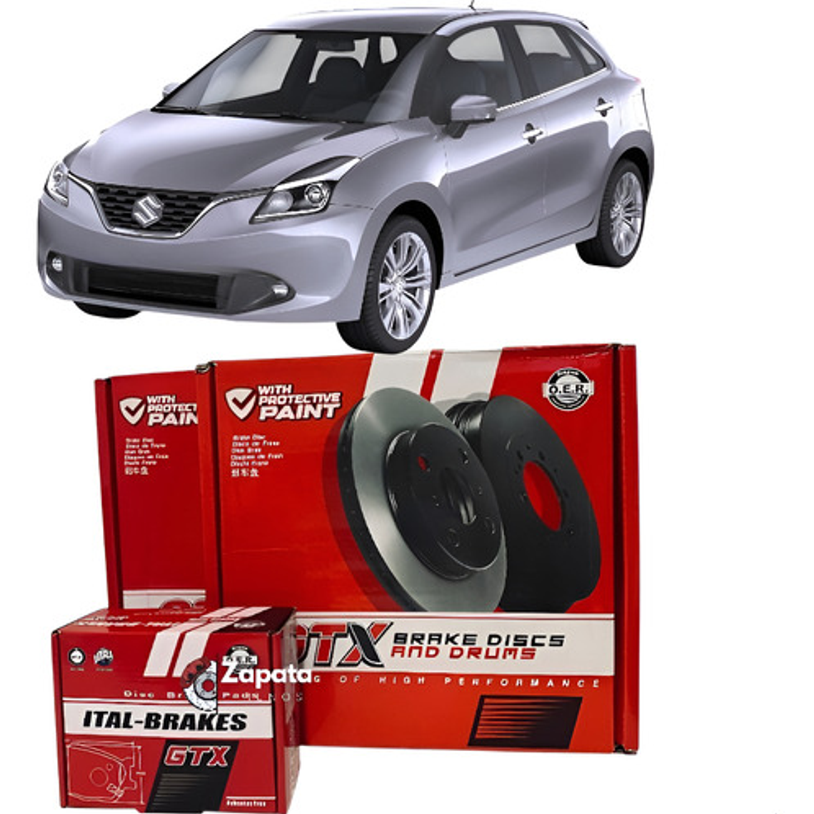 Discos Freno Delanteros + Pastillas Suzuki Baleno 2016+ 1