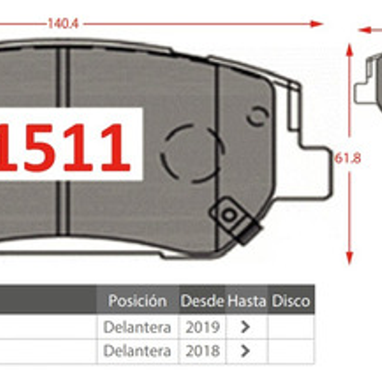 Pastillas Frenos Delanteras + Tras Hyundai Santa Fe 2019 + 3