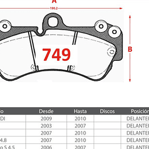 Pastillas Freno Delanteras Cerámic Porsche Cayenne 2002-2010