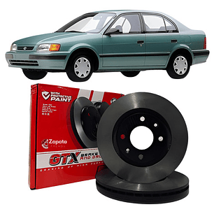 Par Discos De Freno Gtx - Toyota Tercel 1.3 1.5 1990-2000