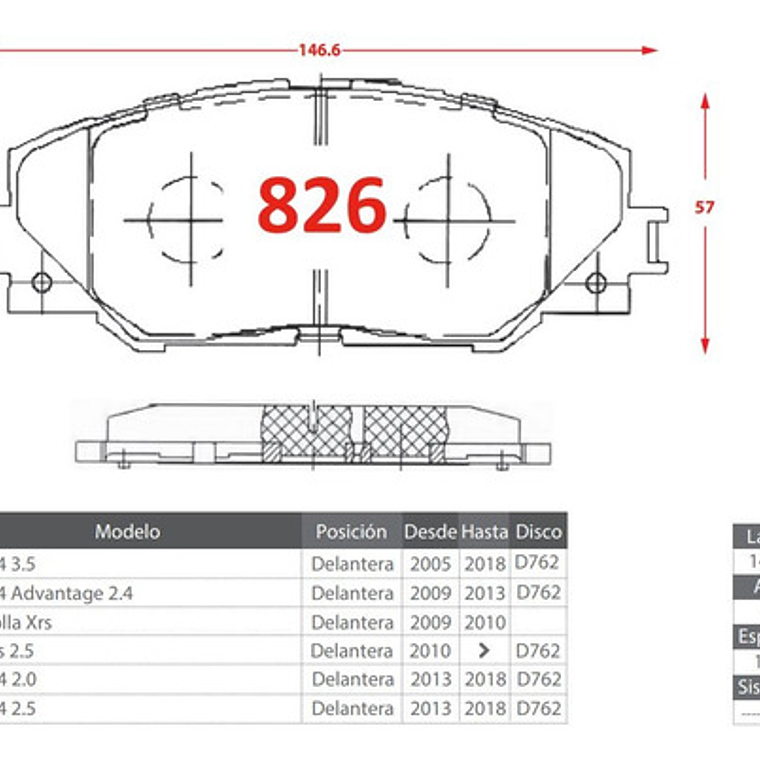 Pastillas Freno Delanteras Y Traseras Toyota Rav4 2014-2018 2