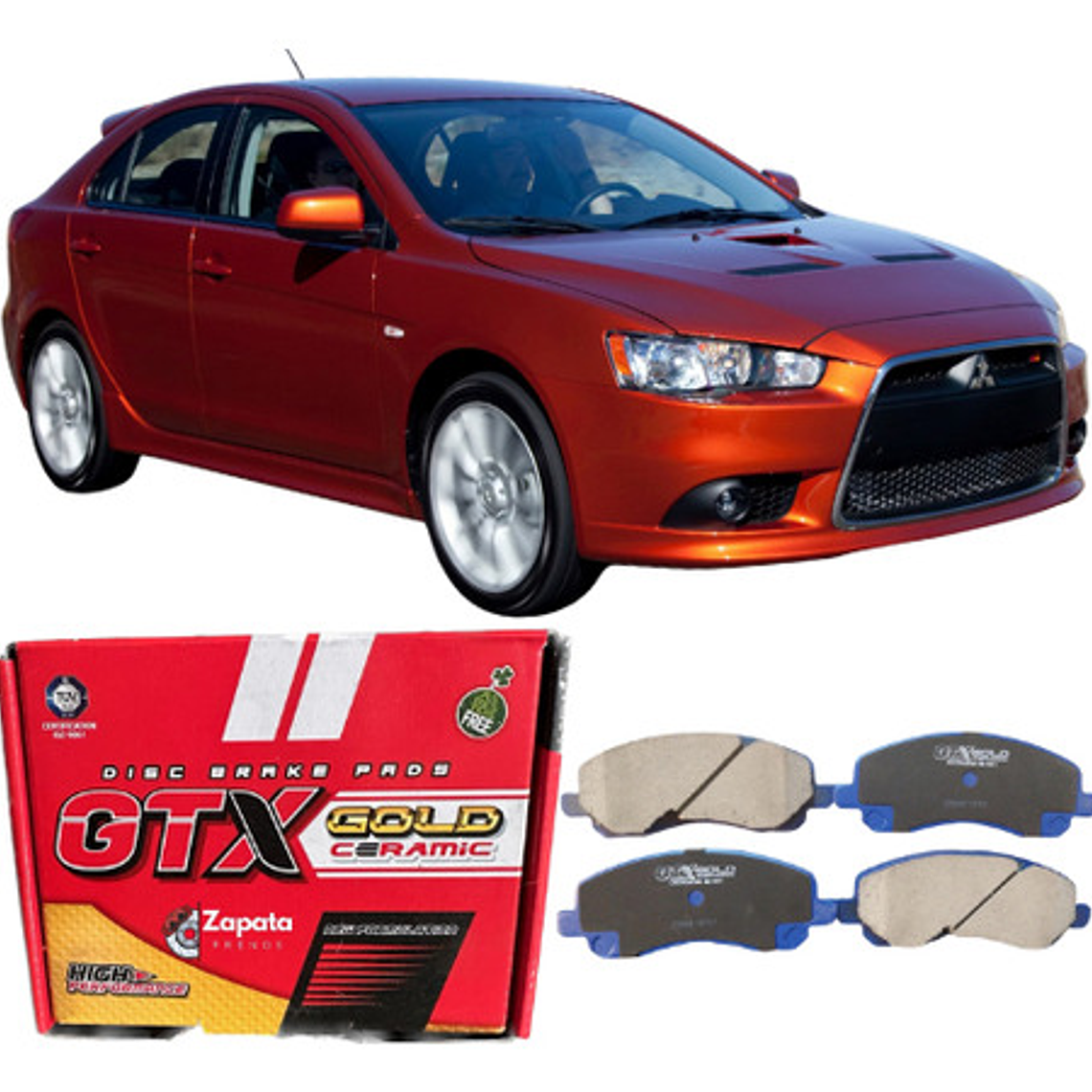 Pastillas De Frenos Delanteras Mitsubishi Lancer 2008-2018 1