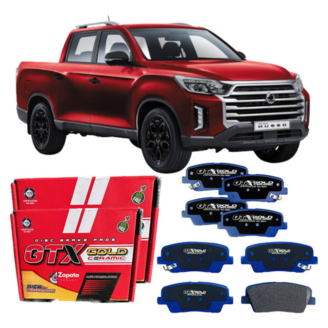 Pastillas Freno Traseras Cerámica Ssangyong Musso 2018 + 1