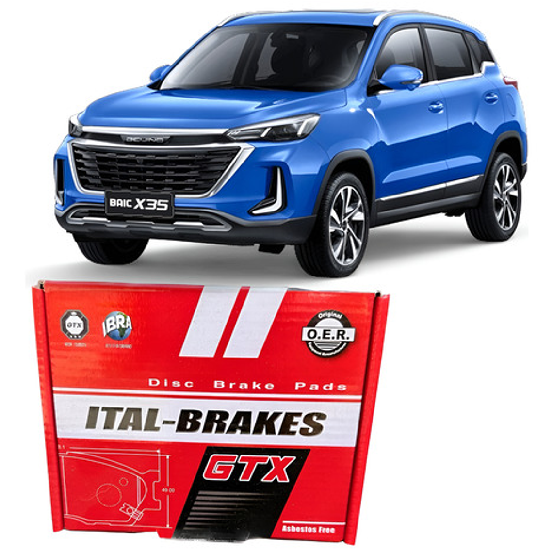 Pastillas De Frenos Delanteras + Tras Baic X35 1.5 2017 + 1