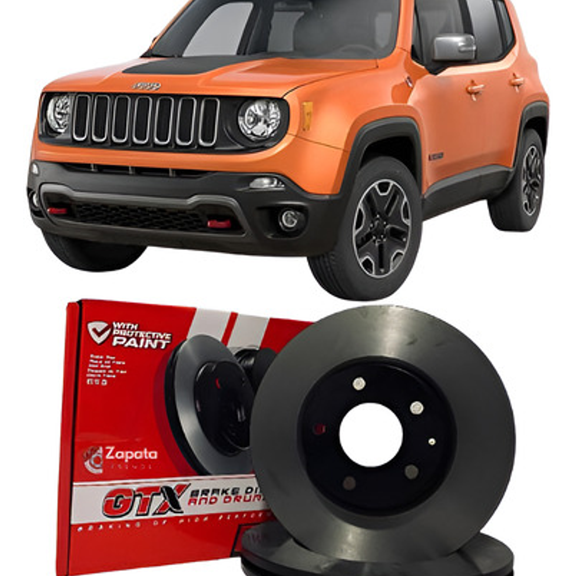 Discos De Freno Gtx Delanteros Jeep Renegade Año 2016+ 1