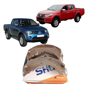 Balatas Traseras Nibk Para Mitsubishi L200 2007 En Adelante