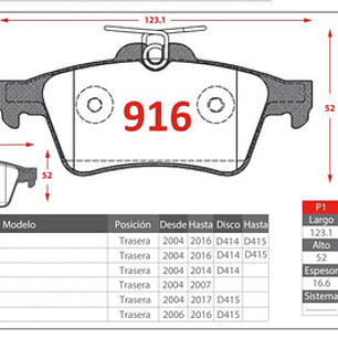 Pastillas De Frenos Traseras Nibk Mazda 3 2004-2013