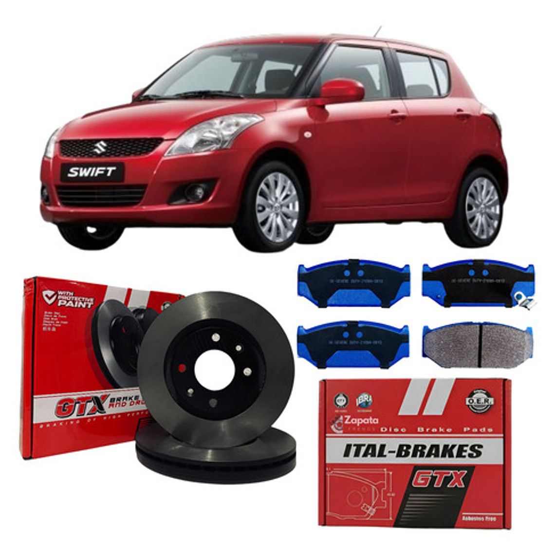 Discos Freno Delanteros + Pastillas Suzuki Swift - 2003 2017 1
