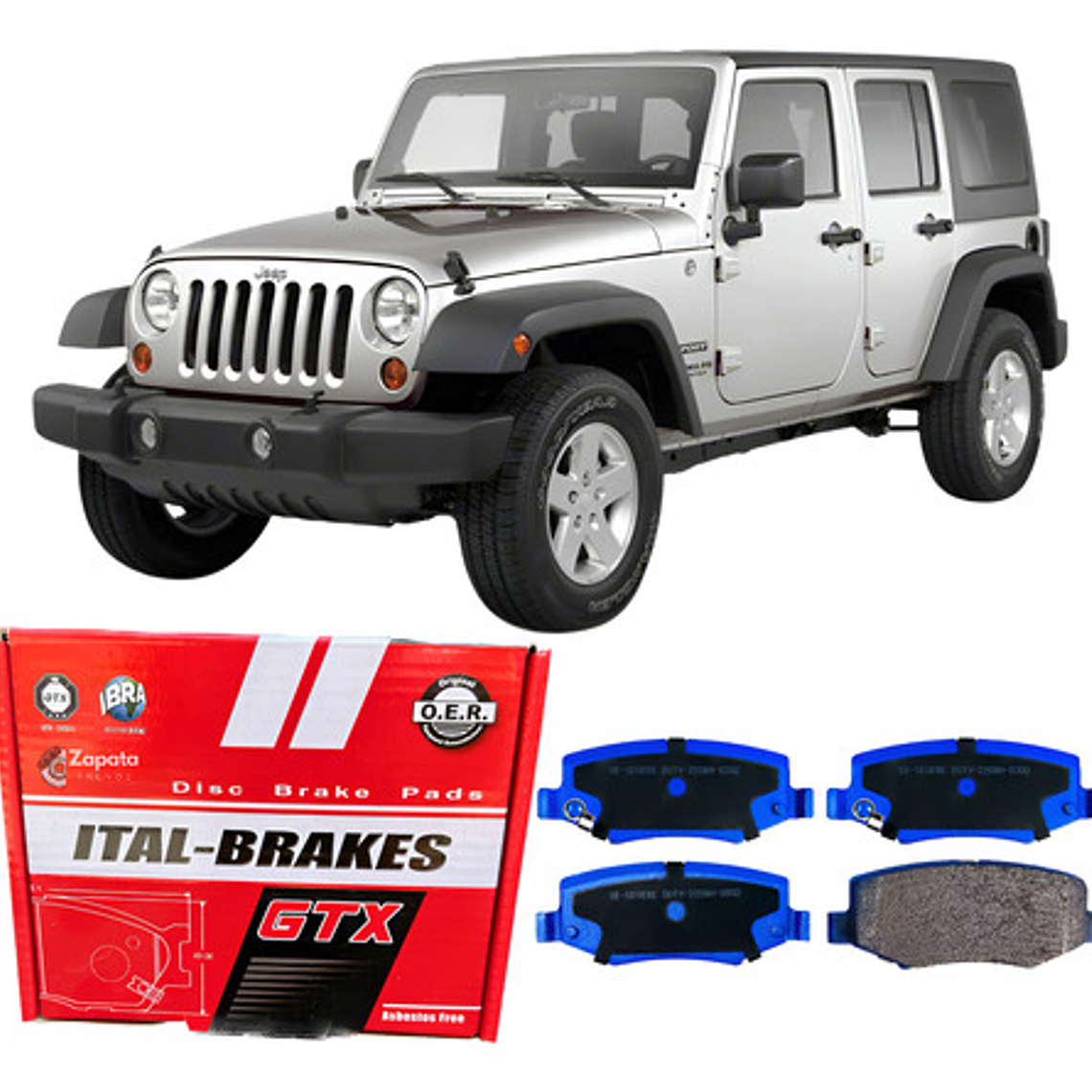 Pastillas De Frenos Traseras Jeep Wrangler 2007-2017 1