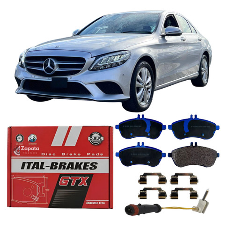 Pastillas Frenos Delanteras + Sensor Mercedes Benz C180 W204 1