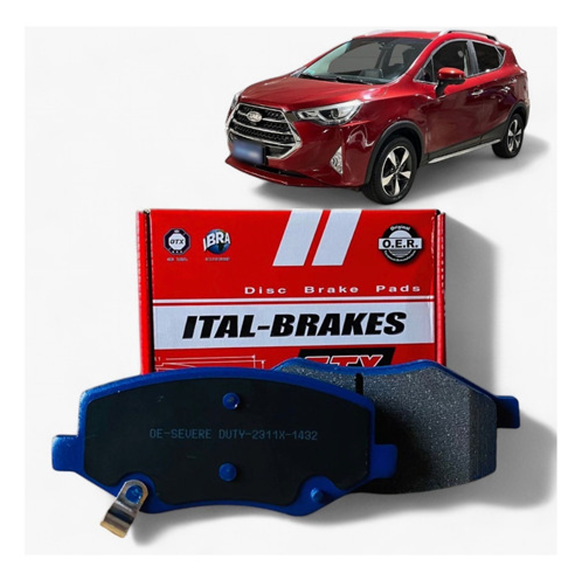 Par Discos Freno Delanteros + Pastillas Gtx Para Jac S3 5