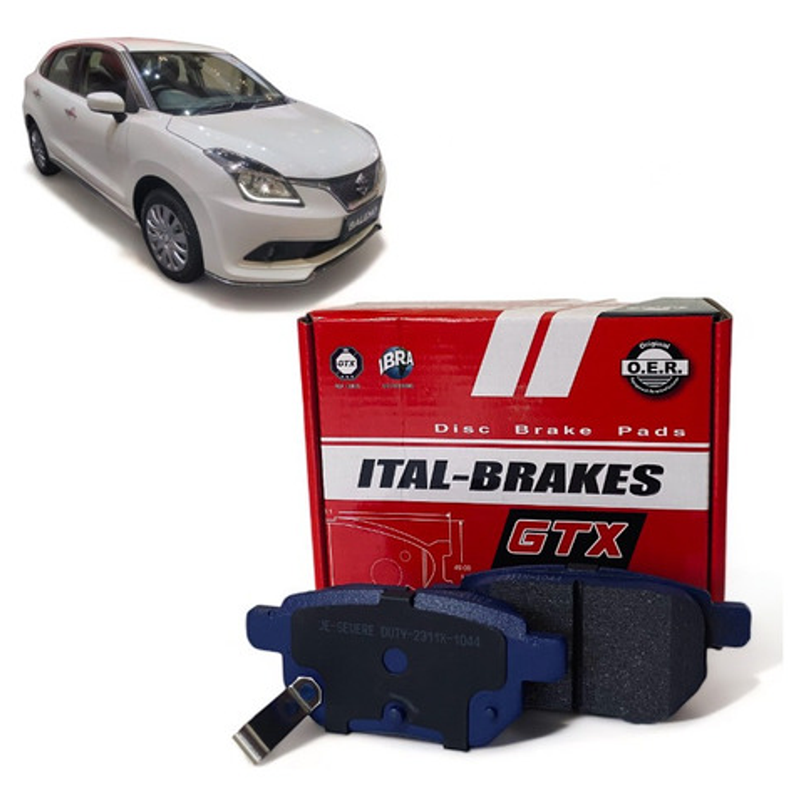 Discos Freno Traseros + Pastillas - Suzuki Baleno Año 2016 + 6