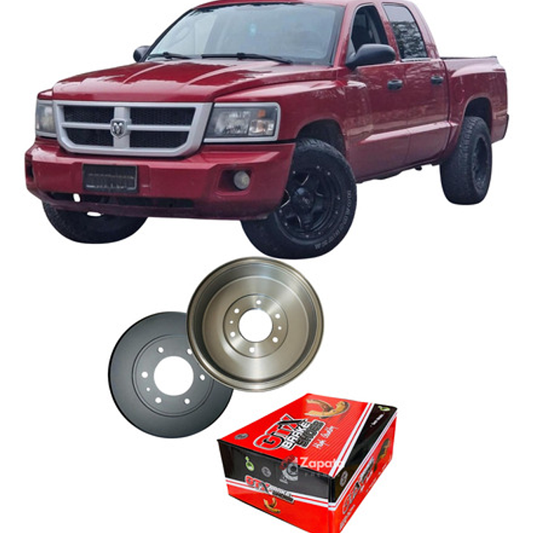 Par Tambores Freno Gtx Para Dodge Dakota 2005-2012 1