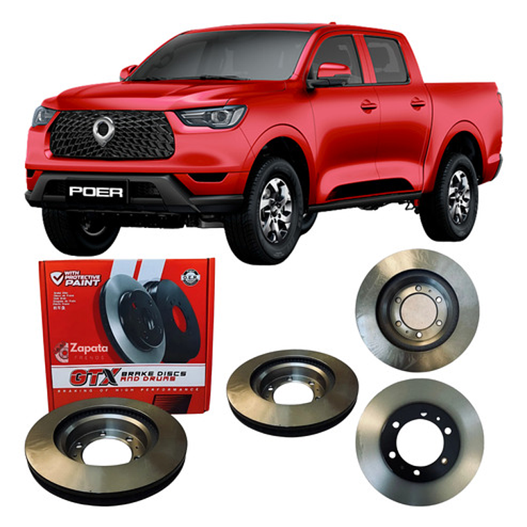 Par Disco Freno Traseros Gtx Para Great Wall Poer 1