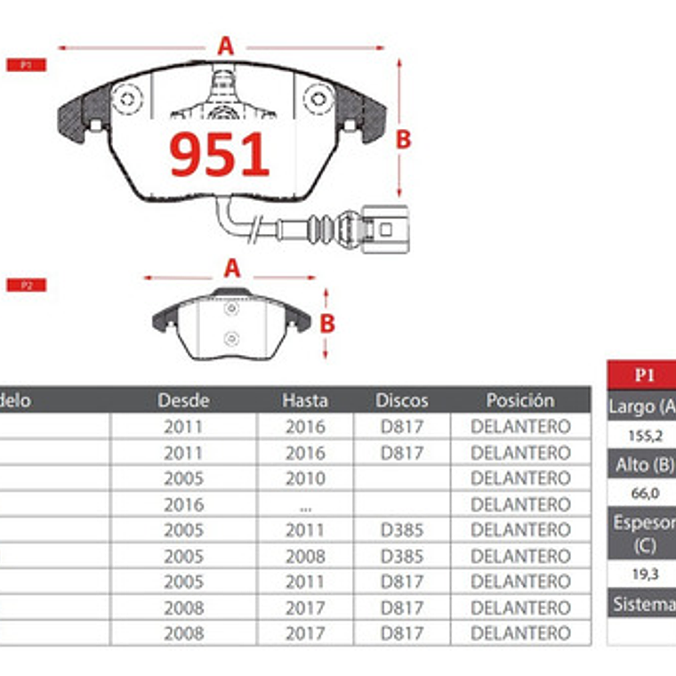 Pastillas Freno Delanteras Brembo Audi Tt 2006-2014 4