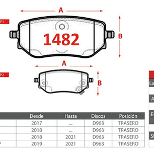 Pastillas De Frenos Traseras Cerámica Mercedes X250d 2018 +
