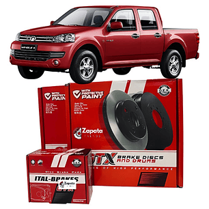 Discos Freno + Pastillas Tras Great Wall Wingle 5 2014 2023