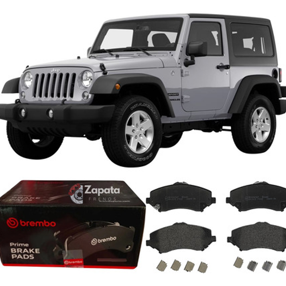 Pastillas Freno Delanteras Brembo Jeep Wrangler 2007-2017 1