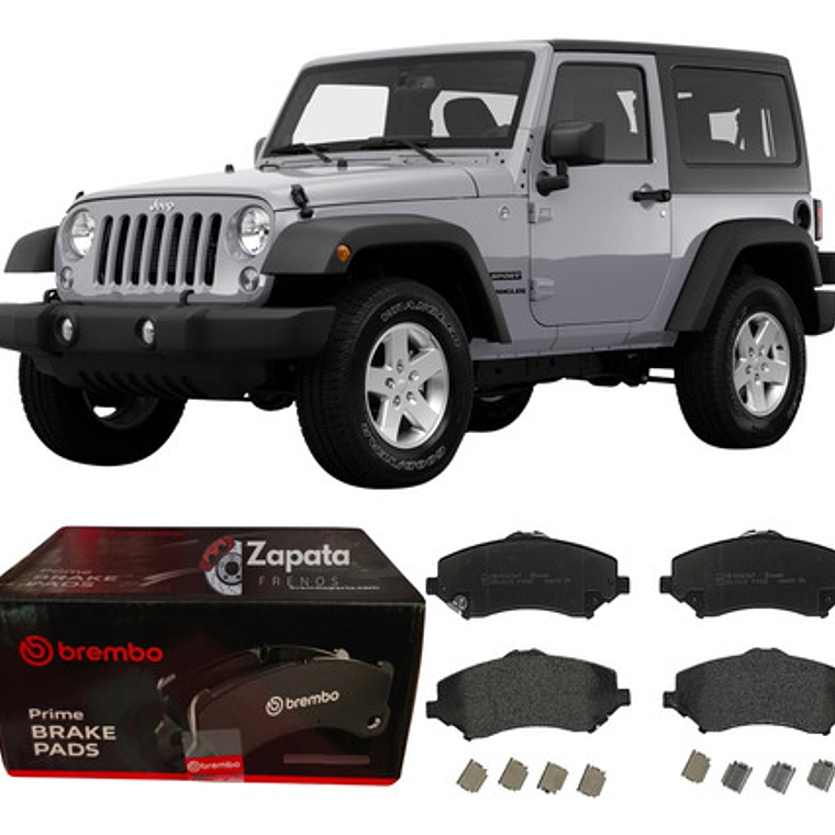 Pastillas Freno Delanteras Brembo Jeep Wrangler 2007-2017 1