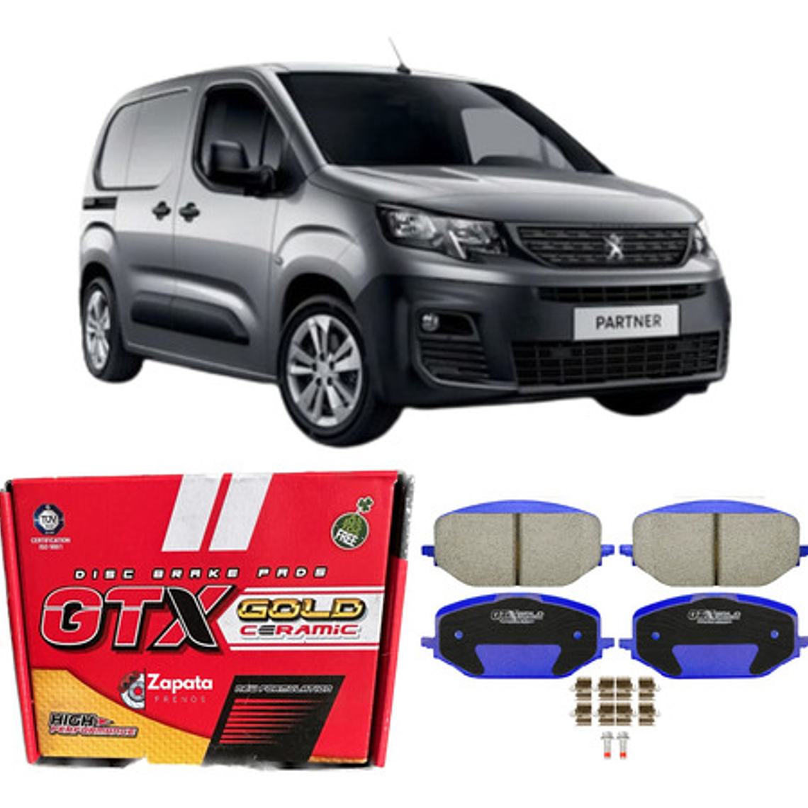 Pastillas Freno Delanteras Cerámica Peugeot Partner 2021 + 1
