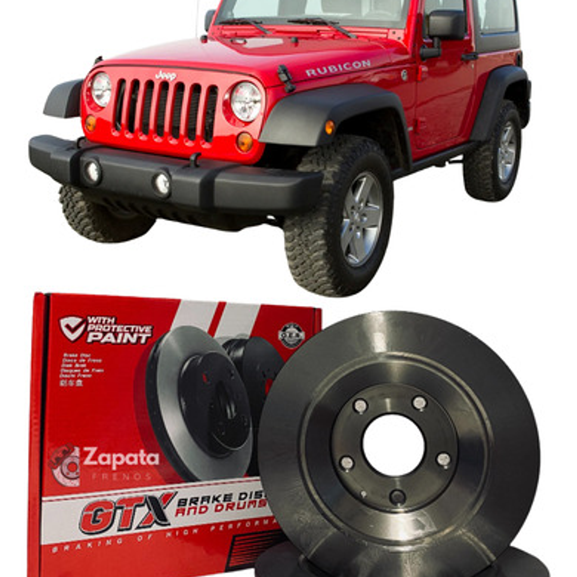 Par Discos Freno Trasero Gtx Para Jeep Wrangler 2007 2017 1