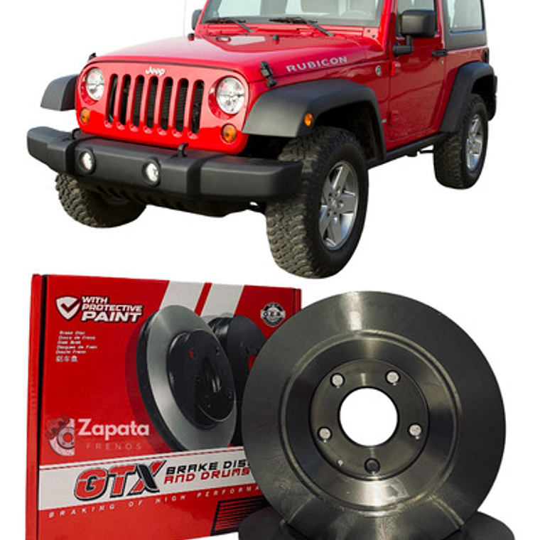 Par Discos Freno Trasero Gtx Para Jeep Wrangler 2007 2017 1