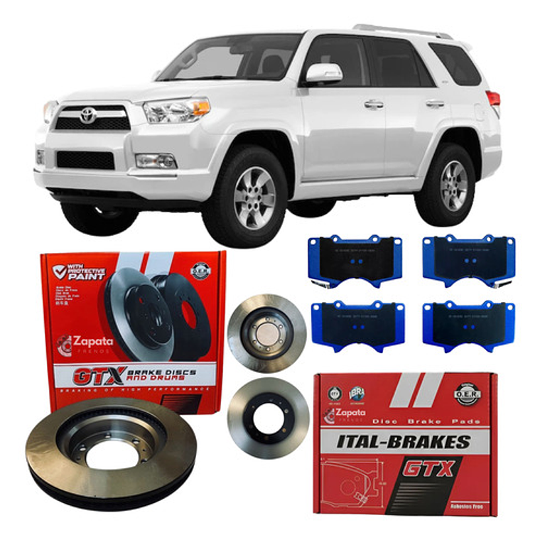 Discos De Freno Delanteros + Pastilla Toyota 4 Runner 2009 + 1