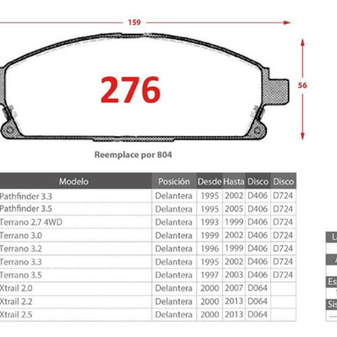 Pastillas Frenos Delanteras Gtx Nissan X-trail 2001 2013 2