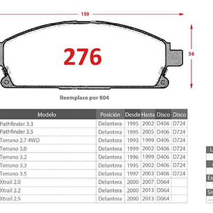 Pastillas Frenos Delanteras Gtx Nissan X-trail 2001 2013