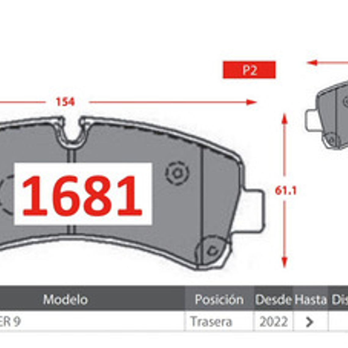 Pastillas Freno Delanteras + Tras Maxus Deliver 9 Año 2020 + 5