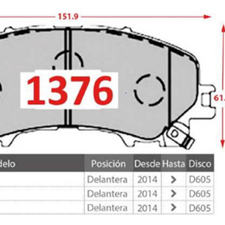 Pastillas Frenos Delantera + Traser Nissan X-trail 2013 2020 2