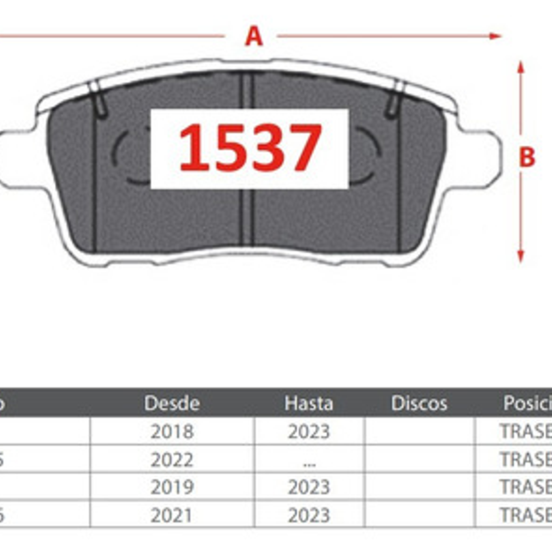 Pastillas Frenos Delant + Tras Chery Tiggo 7 Pro 2017 + 5