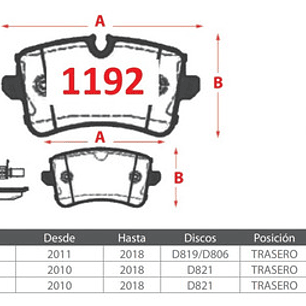 Pastillas Freno Traseras Brembo Para Audi A6 2.0 2010 2017