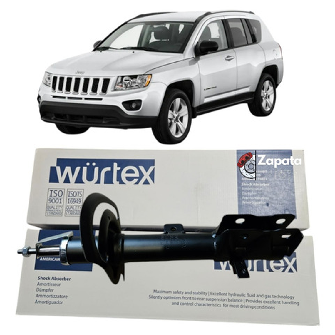 Kit Amortiguadores Del + Tra Jeep Compass 2.4 2006 - 2017 3