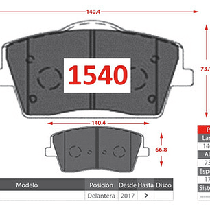 Pastillas Freno Delanteras Brembo Para Volvo Xc40 Año 2017 +