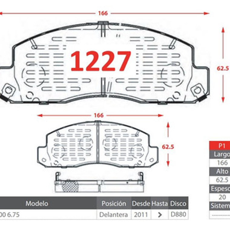 Pastillas Freno Delanteras Hino Xzu Marca Gtx 3