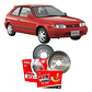 Par Tambores Freno + Balatas Gtx - Toyota Tercel - Miniatura 1