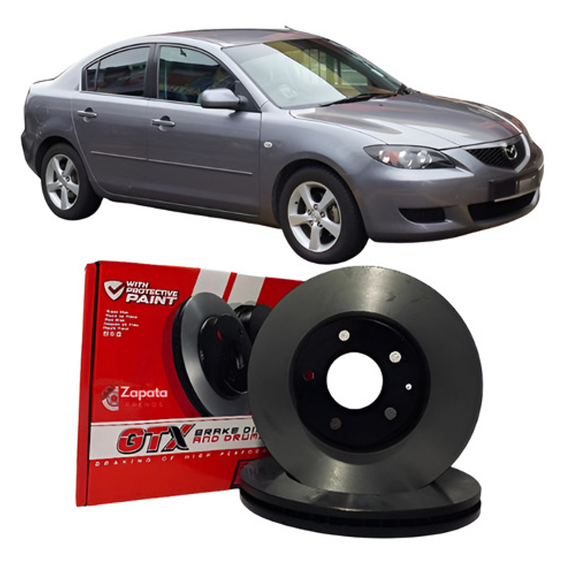 Discos De Freno Gtx Delanteros Mazda 3 2003-2013 1