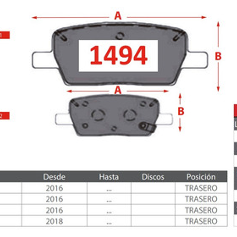 Pastillas Freno Trasera Ceramic Chevrolet Traverse 2019-2023 2